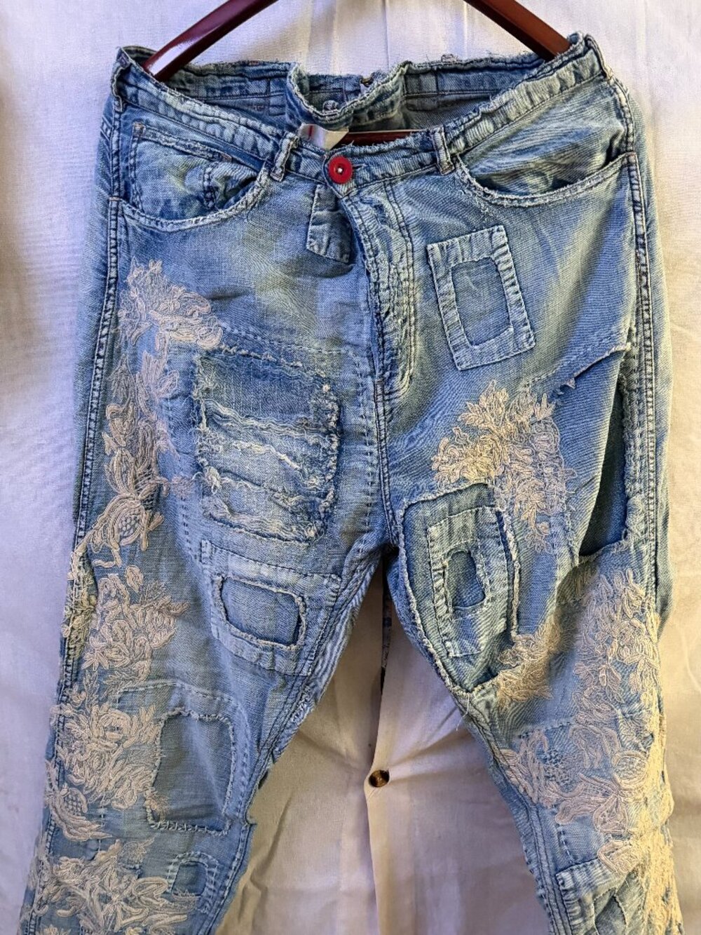 Magnolia Pearl Embroidered Lace Miner Denims - Picture 5 of 11